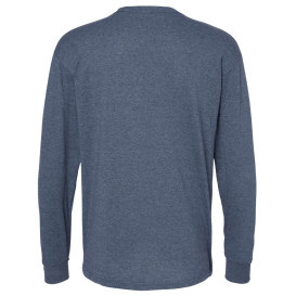M&O 4820 Gold Soft Touch Long Sleeve T-Shirt - Heather Navy