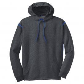 Sport-Tek F246 Tech Fleece Hooded Sweatshirt - Graphite Heather/True Royal