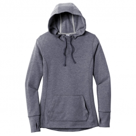Sport-Tek LST296 Ladies PosiCharge Tri-Blend Wicking Fleece Hooded Pullover - True Navy Heather