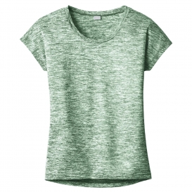 Sport-Tek LST390 Ladies PosiCharge Electric Heather Sporty Tee - Forest Green Electric