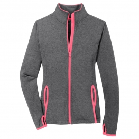 Sport-Tek LST853 Ladies Sport-Wick Stretch Contrast Full-Zip Jacket ...