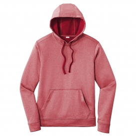 Sport-Tek ST264 PosiCharge Sport-Wick Heather Fleece Hooded Pullover - Deep Red Heather