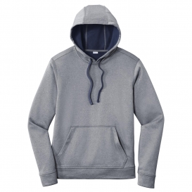 Sport-Tek ST264 PosiCharge Sport-Wick Heather Fleece Hooded Pullover - True Navy Heather