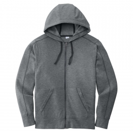 Sport-Tek ST293 PosiCharge Tri-Blend Wicking Fleece Full-Zip Hooded Jacket - Dark Grey Heather