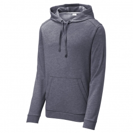 Sport-Tek ST296 PosiCharge Tri-Blend Wicking Fleece Hooded Pullover - True Navy Heather