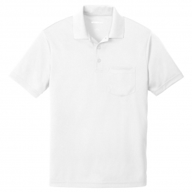 Sport-Tek ST640P PosiCharge RacerMesh Pocket Polo - White