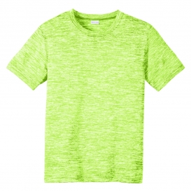 Sport-Tek YST390 Youth PosiCharge Electric Heather Tee - Lime Shock Electric