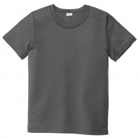Sport-Tek YST420 Youth Posi-UV Pro Tee - Dark Smoke Grey