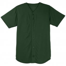 Sport-Tek ST220 PosiCharge Tough Mesh Full-Button Jersey T-Shirt - Forest Green