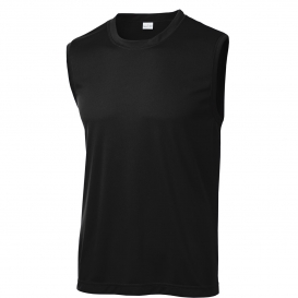 Sport-Tek ST352 Sleeveless PosiCharge Competitor Tee - Black | Full Source