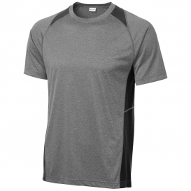 Sport-Tek ST361 Heather Colorblock Contender Tee - Vintage Heather ...