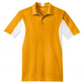 Sport-Tek ST655 Side Blocked Micropique Sport-Wick Polo - Gold/White