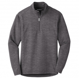 Sport-Tek ST855 Sport-Wick Stretch Reflective Heather 1/2-Zip Pullover - Charcoal Grey