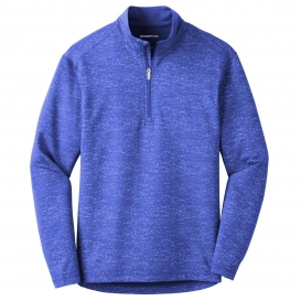 Sport-Tek ST855 Sport-Wick Stretch Reflective Heather 1/2-Zip Pullover - True Royal