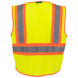 Full Source US2LM17 Type R Class 2 Mesh Two Tone Safety Vest - Yellow/Lime