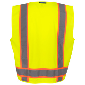 Full Source US2LN16 Type R Class 2 Solid Surveyor Safety Vest - Yellow/Lime