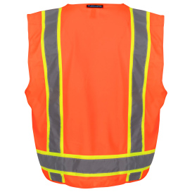 Full Source US2ON16 Type R Class 2 Solid Surveyor Safety Vest - Orange