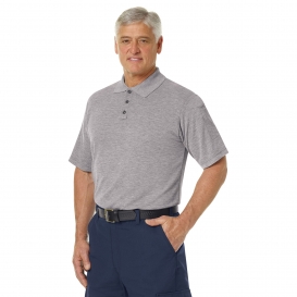 Workrite Fire Service FT10 Men\'s Short Sleeve Station Wear Polo Shirt - Heather Grey