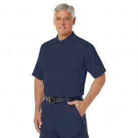 Workrite Fire Service FT10 Men\'s Short Sleeve Station Wear Polo Shirt - Navy