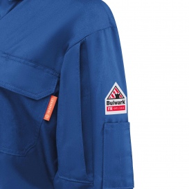 Bulwark FR QC24 Men\'s iQ Series Lightweight Mobility Coverall - Royal Blue