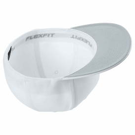 Sport-Tek STC56 Flexfit Flat Bill Cap - White
