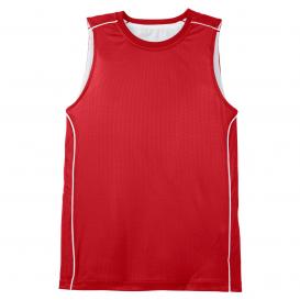 Sport-Tek YT555 Youth PosiCharge Mesh Reversible Sleeveless Tee - True Red