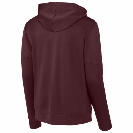 Sport-Tek ST255 Sport-Wick Fleece United Pullover Hoodie - Maroon/White