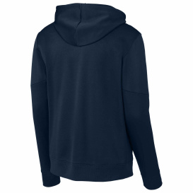 Sport-Tek ST255 Sport-Wick Fleece United Pullover Hoodie - Navy/White