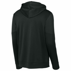 Sport-Tek ST255 Sport-Wick Fleece United Pullover Hoodie - Black/Deep Red
