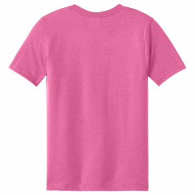 Port & Company PC340Y Youth CVC Tee - Awareness Pink