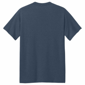 Port & Company PC01 Core Blend Recycled Tee - Navy Blue Heather