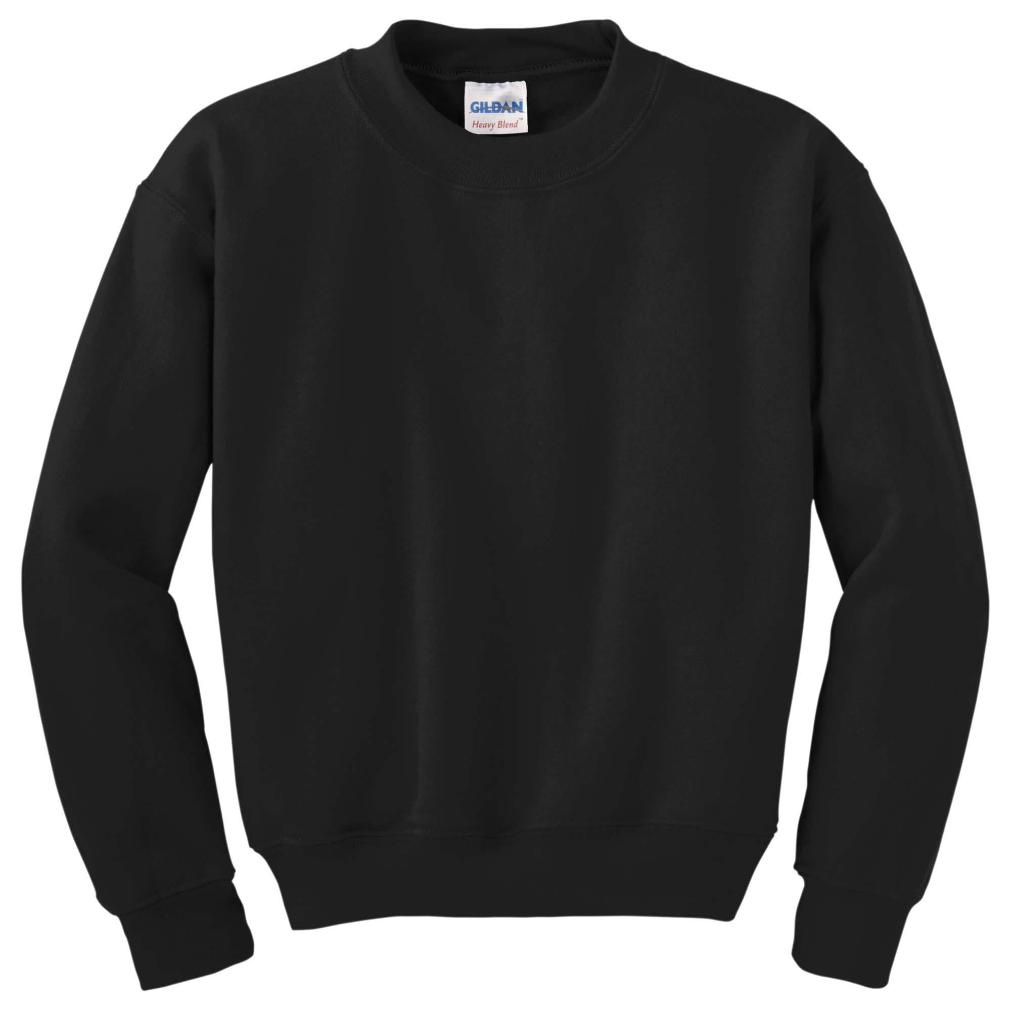 Gildan 18000B Youth Heavy Blend Crewneck Sweatshirt - Black | Full Source