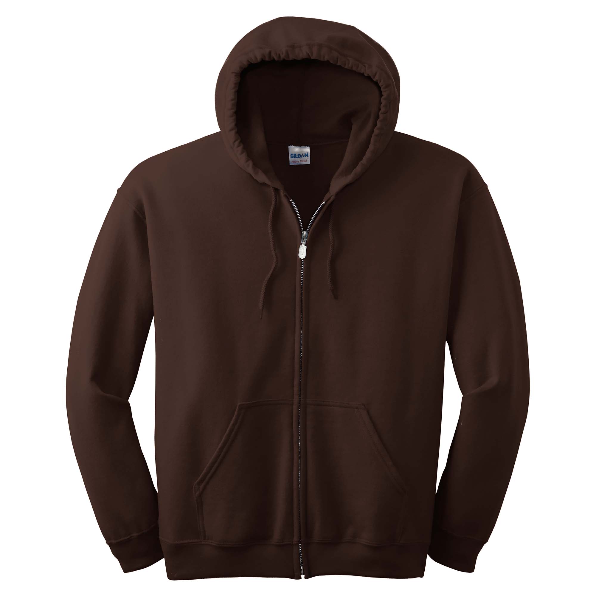 Gildan 18600 Heavy Blend Full-Zip Hooded Sweatshirt - Dark Chocolate ...