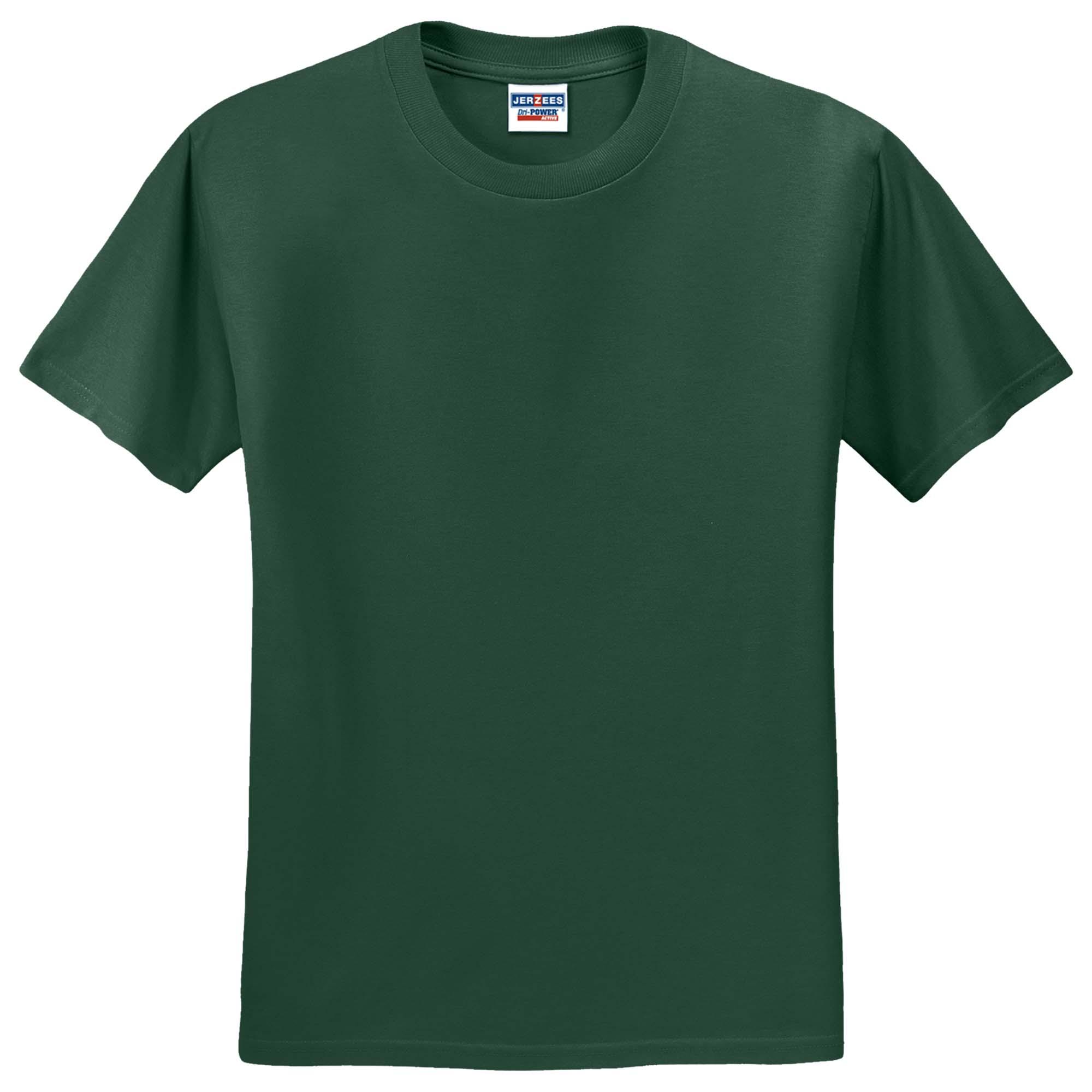 Jerzees 29M Dri-Power 50/50 Cotton/Poly T-Shirt - Forest Green | Full ...