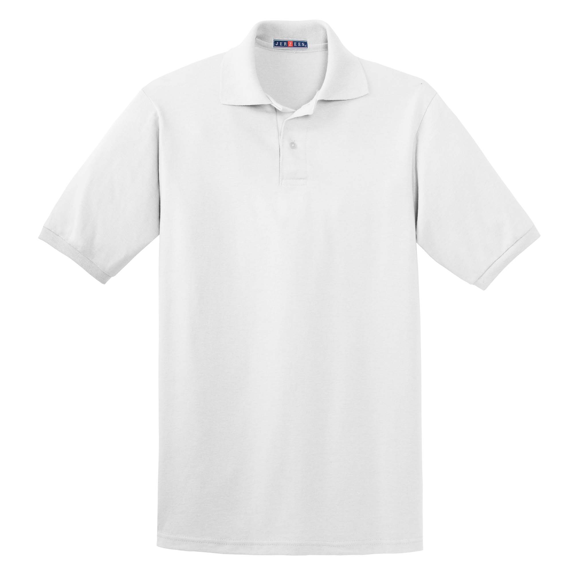 Jerzees 437M SpotShield Jersey Knit Sport Shirt - White | Full Source