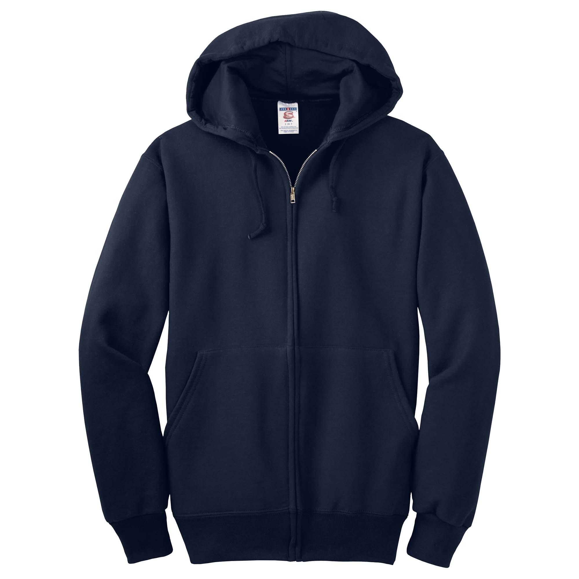 PREMIUM☆APPAREL 373 ZIPUP HOODIE (NAVY) 3738-CVC Unisex HEAVYWEIGHT Cotton Polyester Fleece Pullover Hoodie