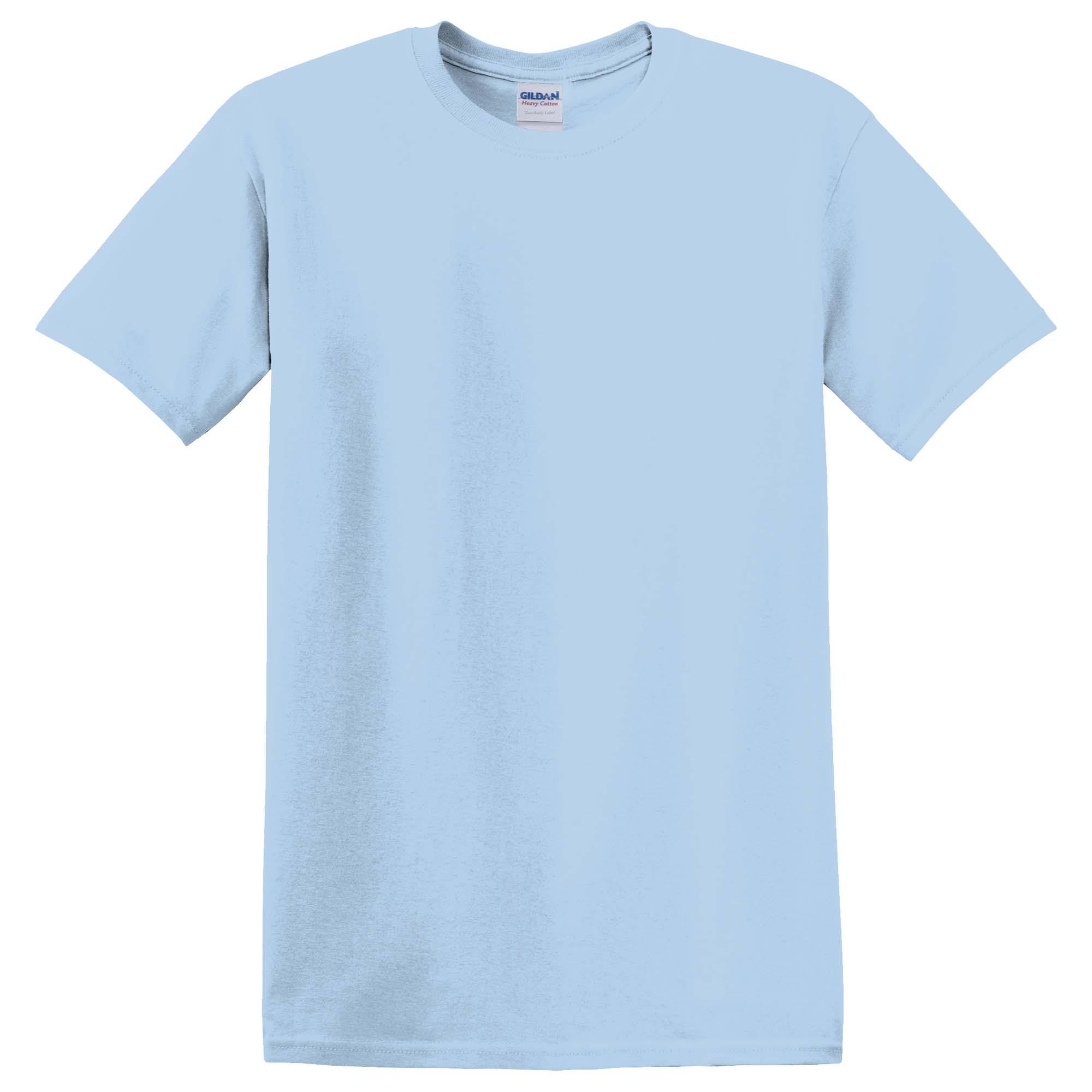 Gildan Maglietta Uomo Ultra Cotton, Manica Corta, Colore Margherita/Blu, Taglia L, 100% Cotone