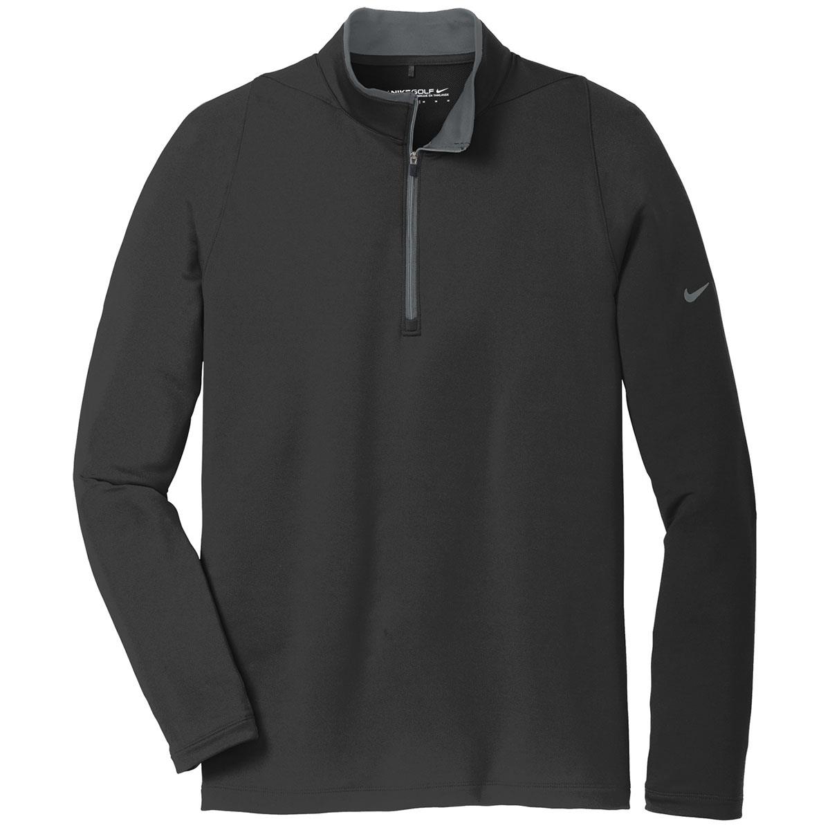 Nike Golf 779795 DriFIT Stretch 1/2Zip CoverUp Black/Dark Grey
