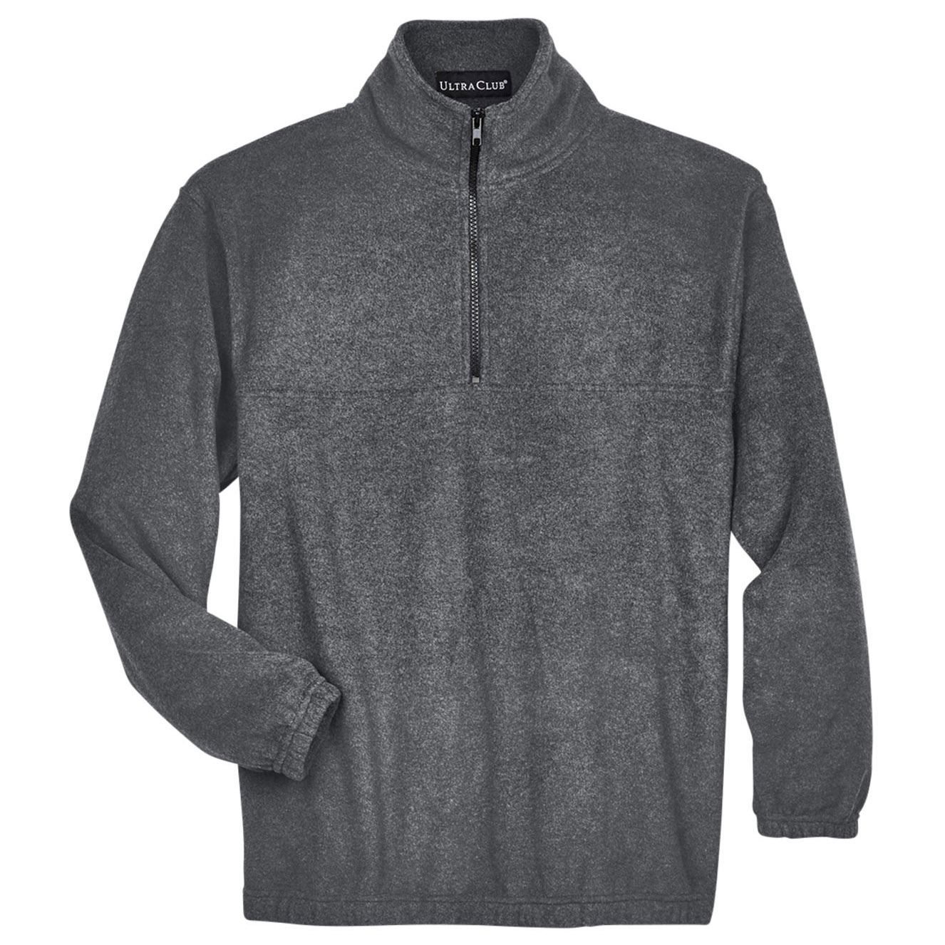 UltraClub 8480 Iceberg Fleece 1/4-Zip Pullover - Charcoal | Full Source