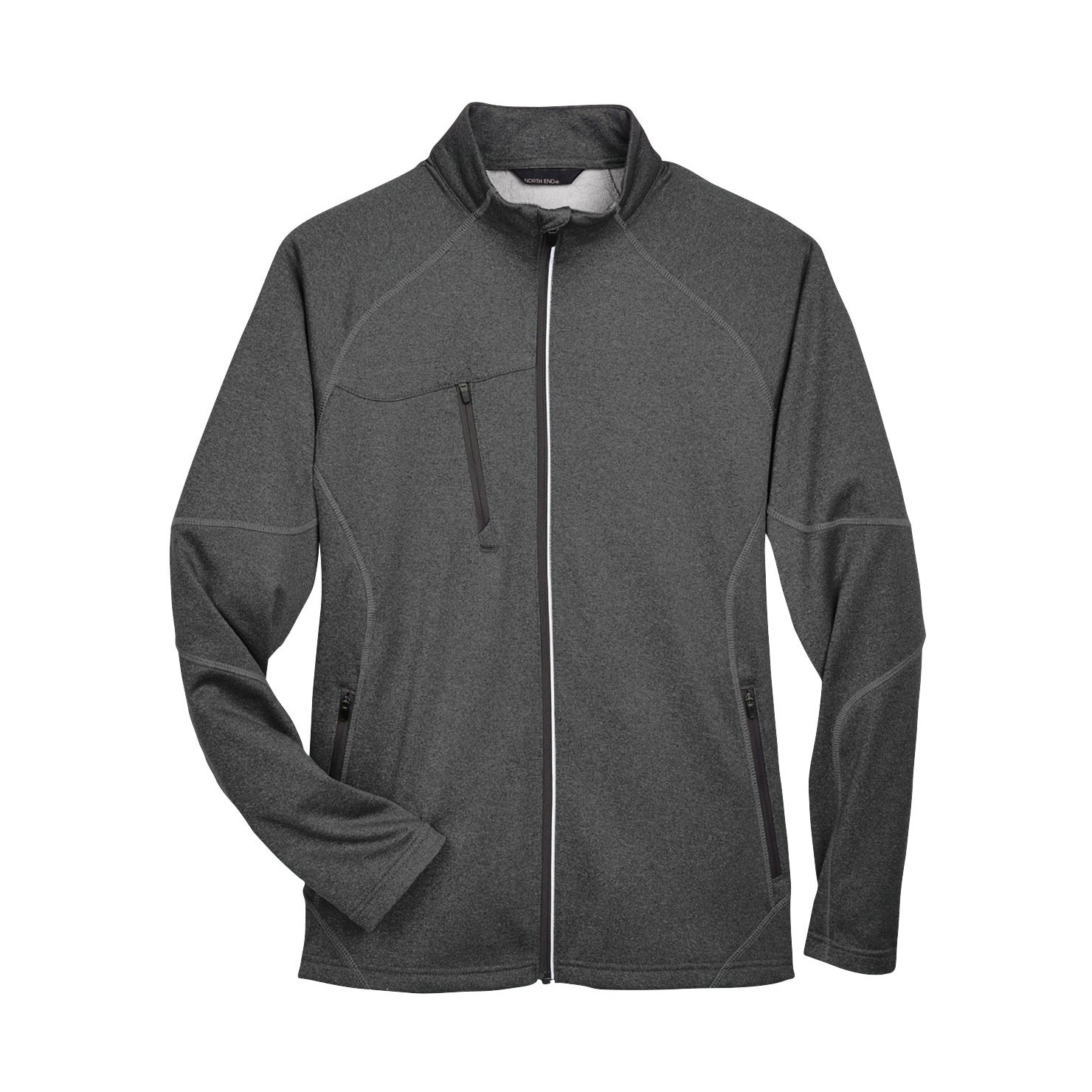 North End 88174 Men’s Gravity Performance Fleece Jacket - Carbon Heather