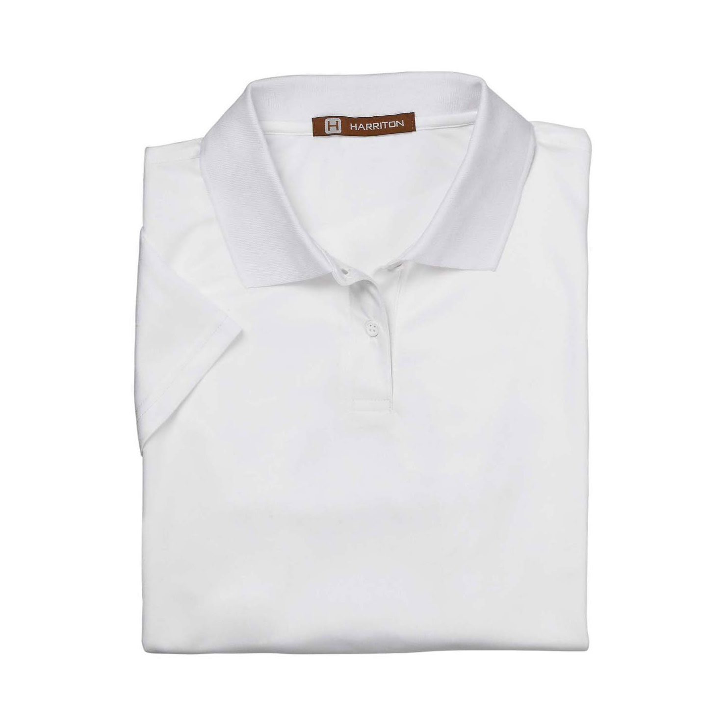 Harriton M315W Ladies 4 oz. Polytech Polo - White | Full Source