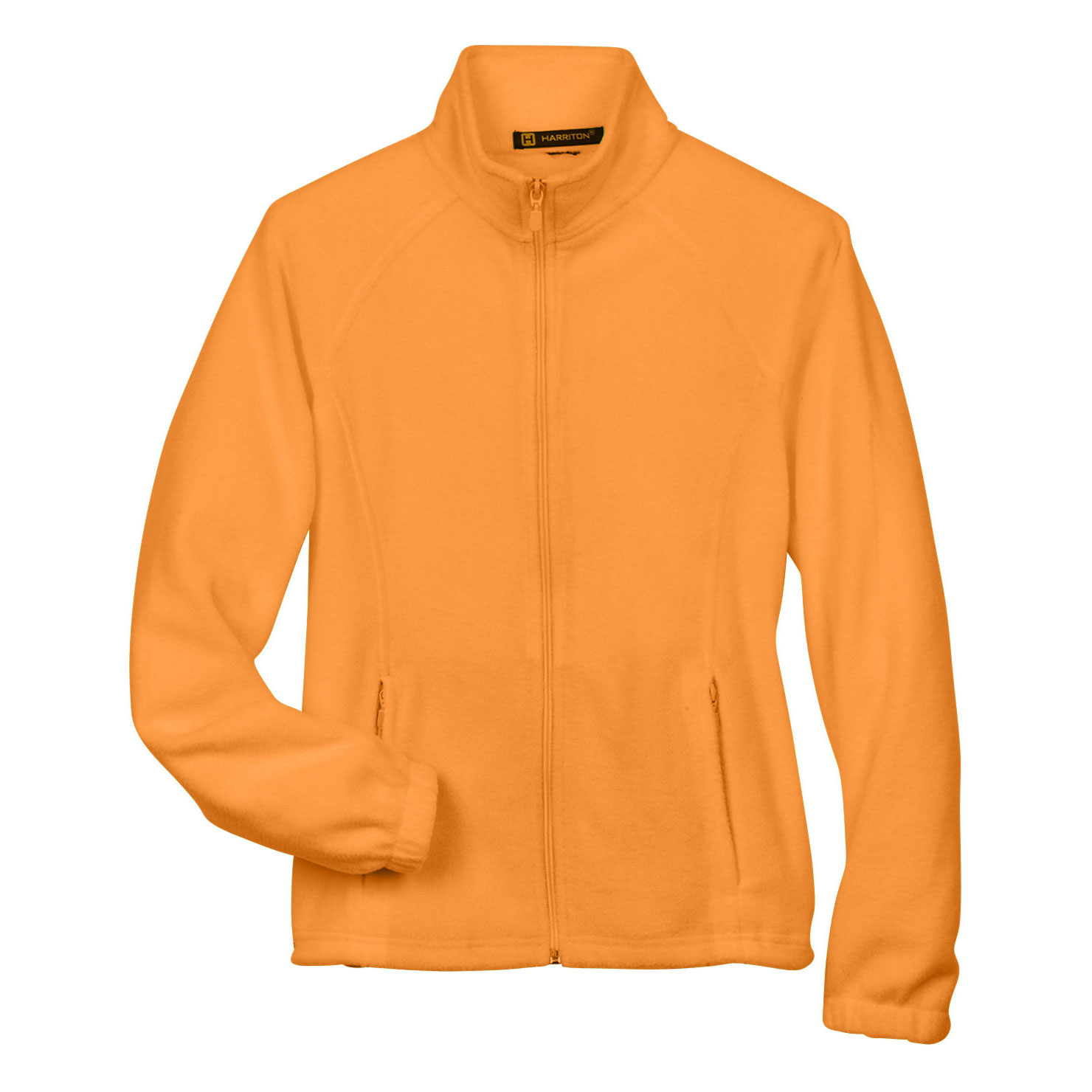 Harriton M990W Ladies 8 oz. Full Zip Fleece Safety Orange Full