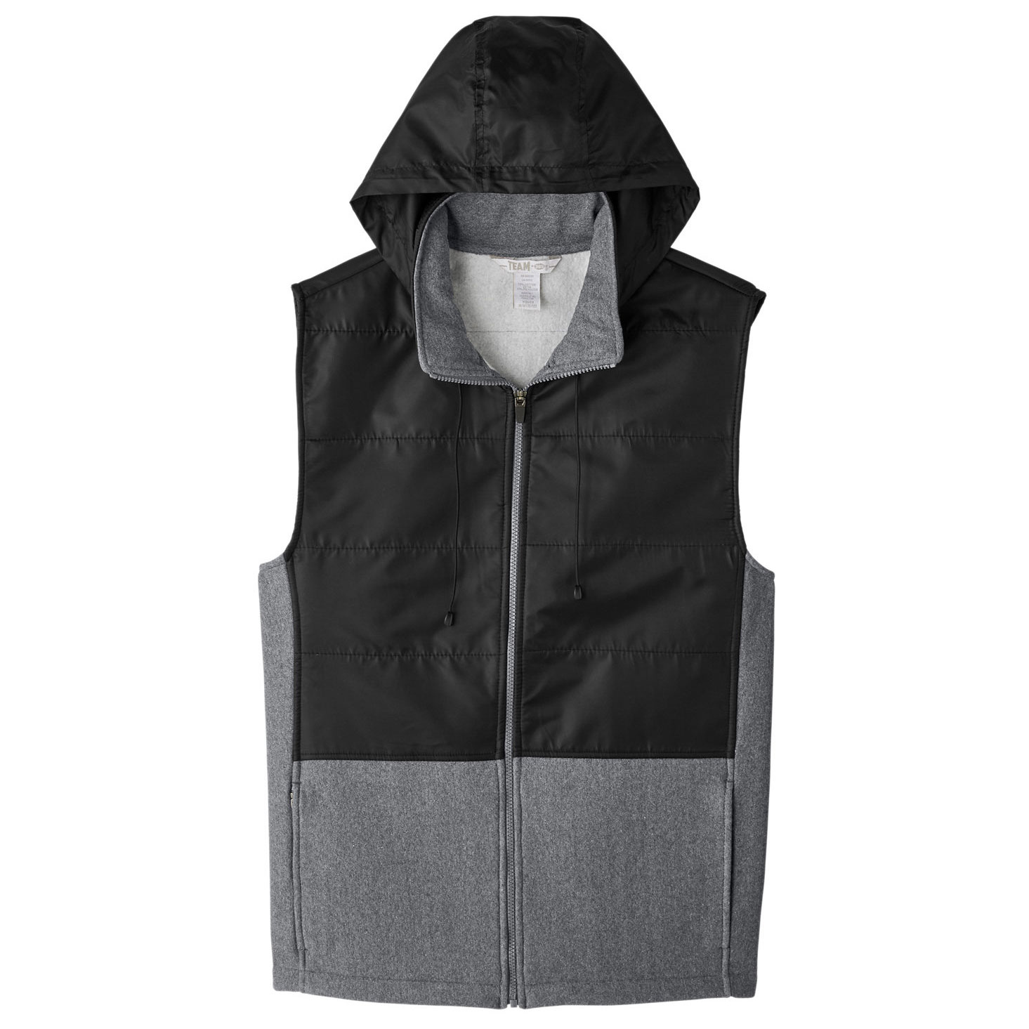 Team 365 TT99 Unisex Zone HydroSport Hybrid Vest - Dark Grey Heather/Black