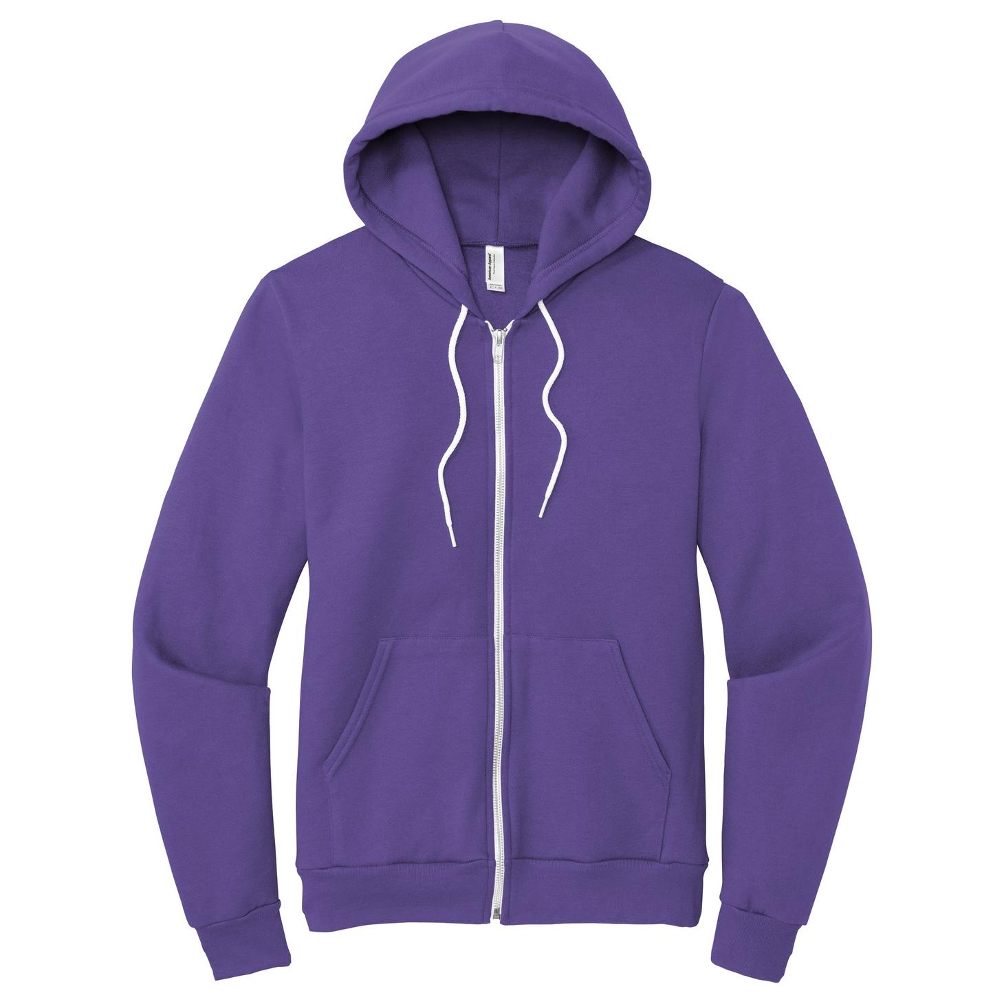 American Apparel F497W Flex Fleece Zip Hoodie Purple Full Source