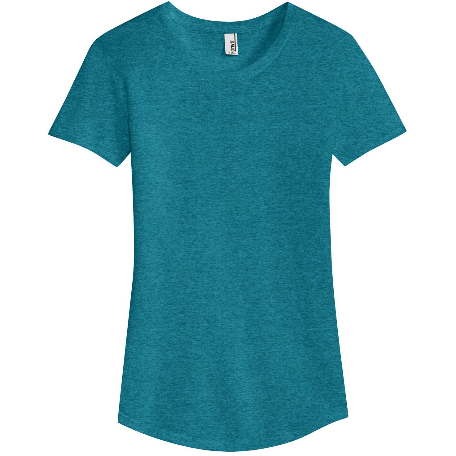Anvil 6750L Ladies Tri-Blend Tee - Heather Galapagos Blue | Full Source