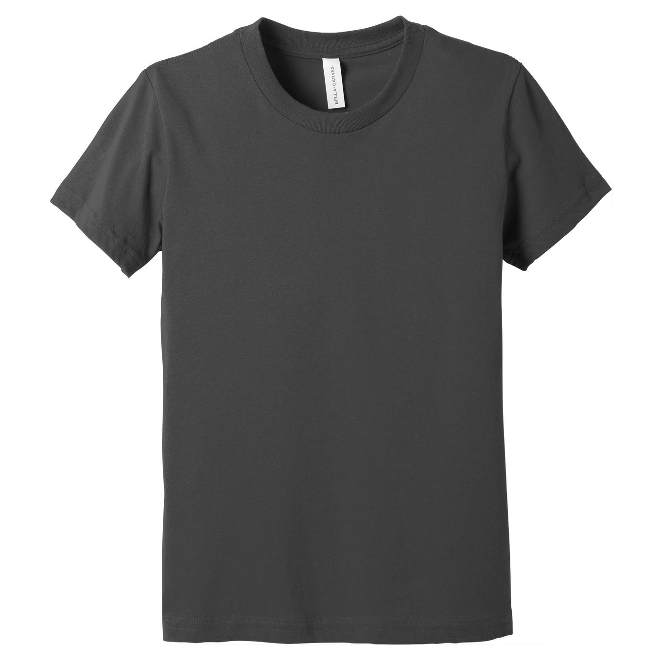 Bella + Canvas BC3001Y Youth Jersey Short Sleeve Tee - Asphalt | Full ...