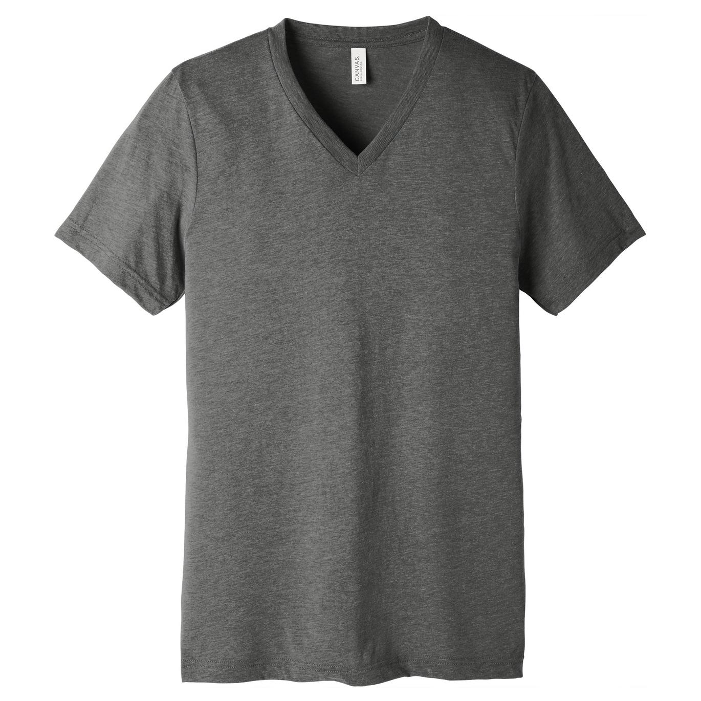 Bella + Canvas BC3415 Unisex Triblend Short Sleeve V-Neck Tee - Grey ...