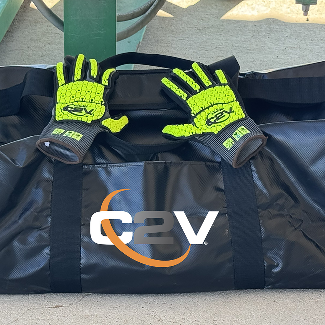 C2V Omni-X+ 3312G 18-Gauge C-TRON Shell Work Gloves - Black Foam