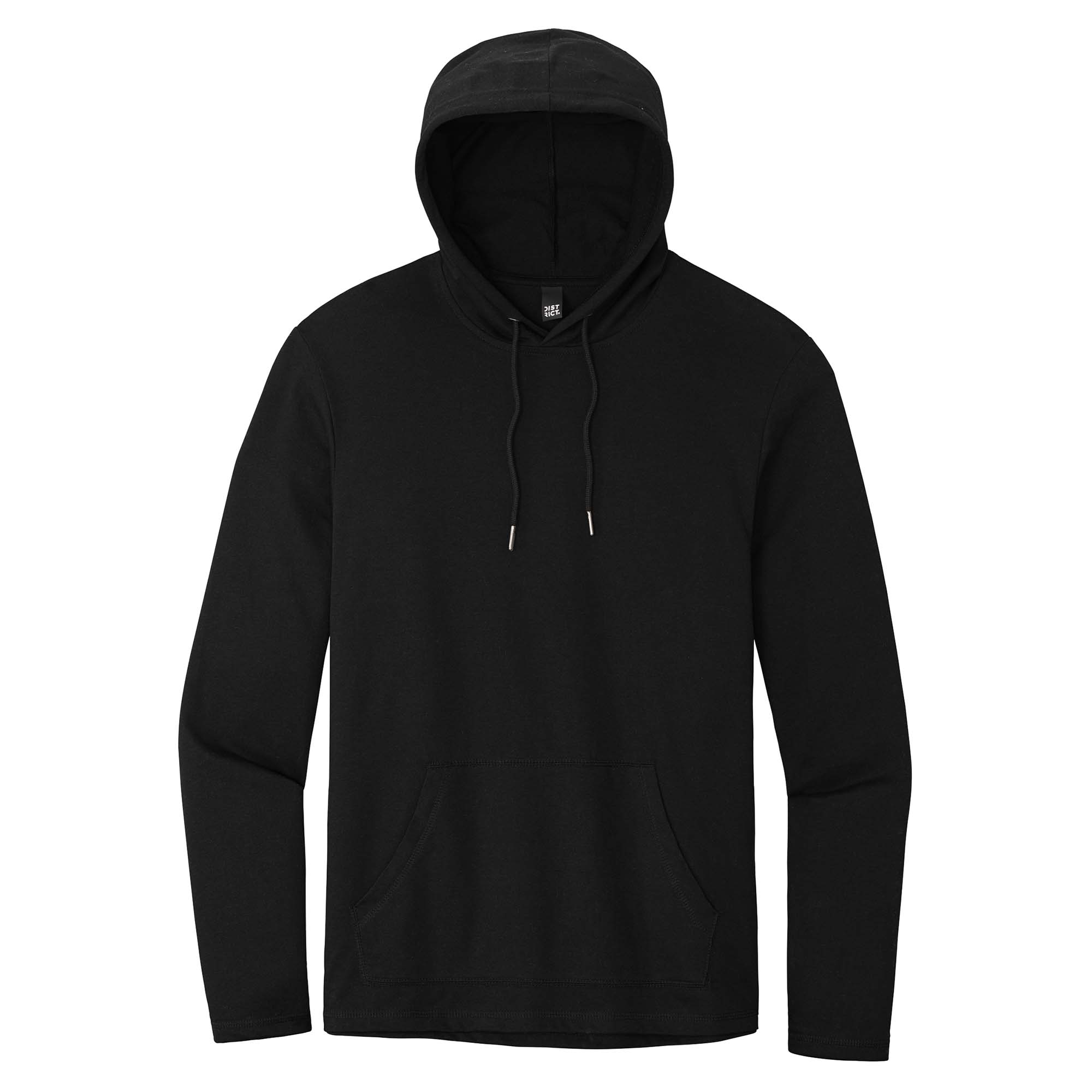 District DT571 Featherweight French Terry Hoodie - Black | Full Source