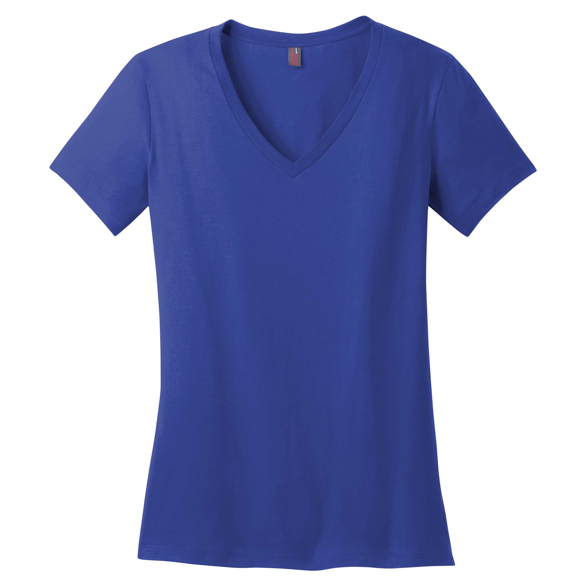 District DM1170L Women's Perfect Weight V-Neck Tee - Deep Royal | Full ...